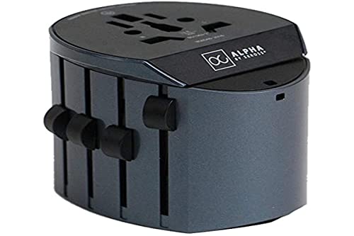 SKROSS | Alpha Line | Adattatore Universale da Viaggio Completo per Prese a 2 o 3 Poli - 10 A - Fino a 2.500 watt (adatto anche a PC e Asciugacapelli) - 5 Anni Garanzia Internazionale, 1.104100, Black von SKROSS