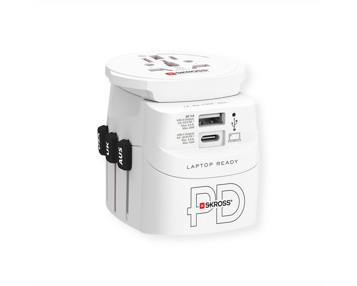 SKROSS PRO Light USB A/C 45PD World Reiseadapter Stromadapter, Weltweit SKROSS PRO Light USB A/C 45PD World Reiseadapter Stromadapter, Weltweit von SKROSS