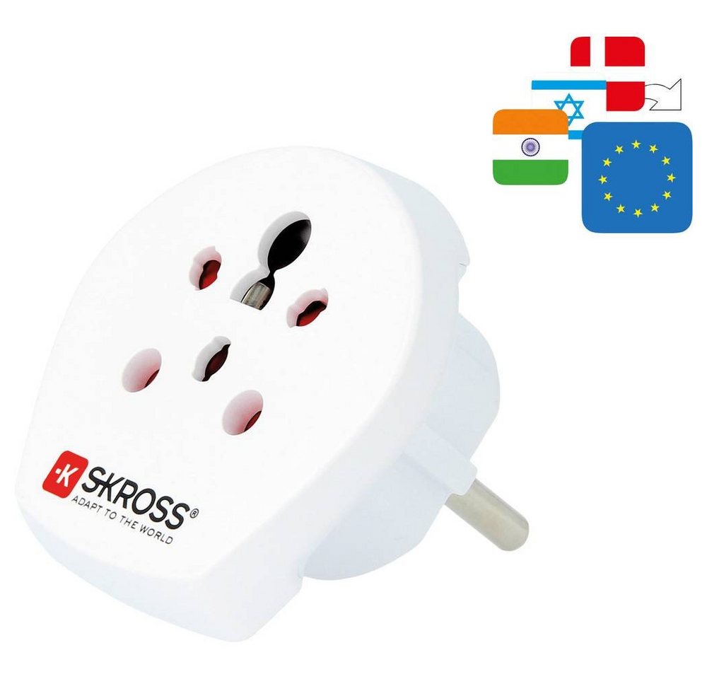 SKROSS Reiseadapter Denmark, Israel, India to Europe Reiseadapter SKROSS Reiseadapter Denmark, Israel, India to Europe Reiseadapter von SKROSS