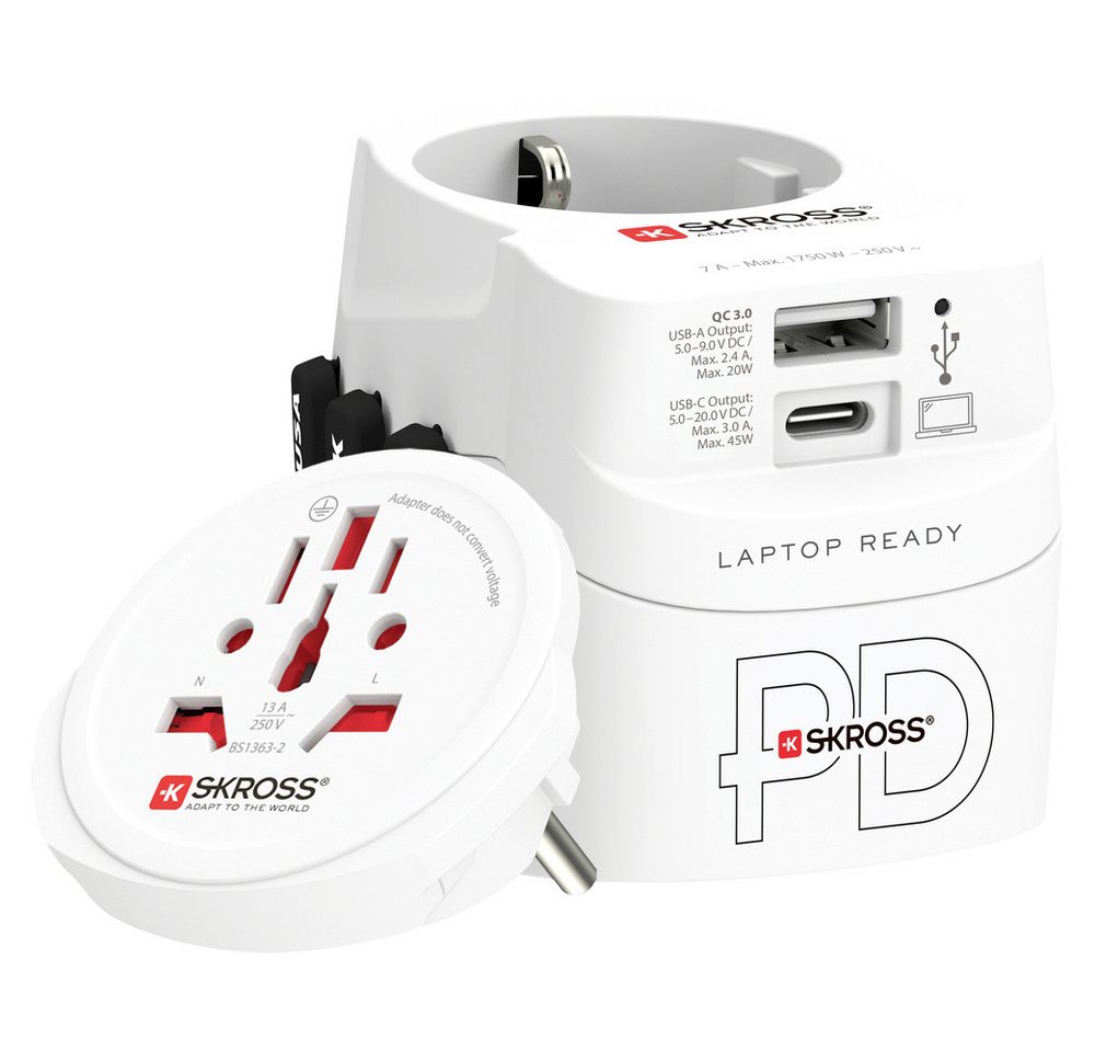SKROSS Skross 1.302474 Reiseadapter Pro Light USB AC45PD World Reiseadapter SKROSS Skross 1.302474 Reiseadapter Pro Light USB AC45PD World Reiseadapter von SKROSS