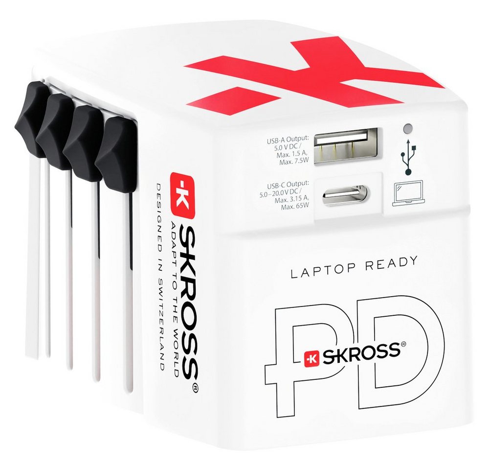 SKROSS Skross 1302333 Reiseladegerät World AC65PD Reiseadapter SKROSS Skross 1302333 Reiseladegerät World AC65PD Reiseadapter von SKROSS