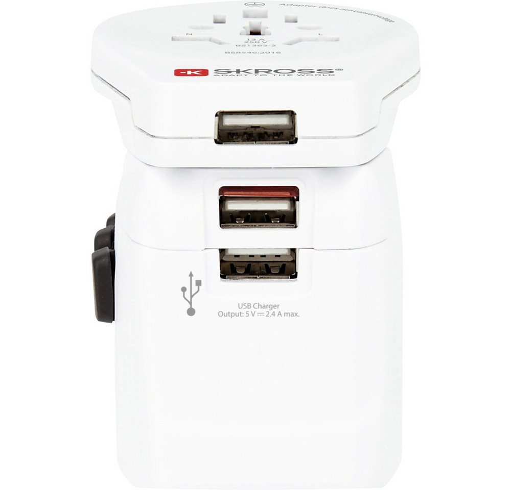 SKROSS Skross 1302555 Reiseadapter Pro Light 3xUSB World Reiseadapter SKROSS Skross 1302555 Reiseadapter Pro Light 3xUSB World Reiseadapter von SKROSS