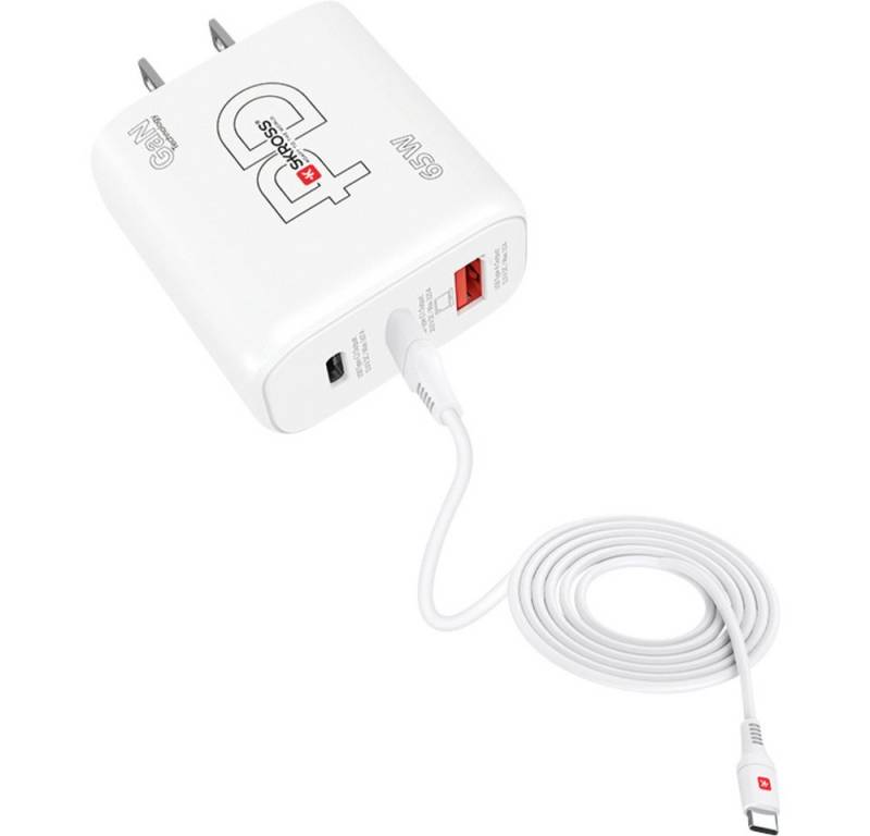 SKROSS Skross Power Charger 65W PD GaN Combo+ US USB-Ladegerät Innenbereich USB-Ladegerät (Power Charger 65W PD GaN Combo+ US) von SKROSS