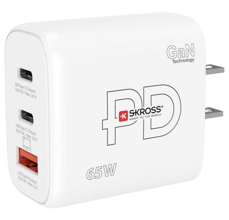 SKROSS Skross Power Charger 65W PD GaN US USB-Ladegerät Innenbereich Ausgang USB-Ladegerät (Power Charger 65W PD GaN US) von SKROSS