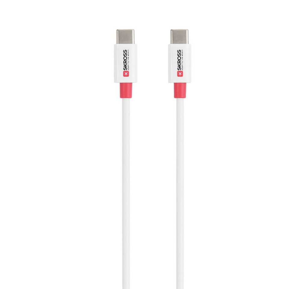 SKROSS Skross USB-Kabel USB 2.0 USB-C® Stecker, USB-C® Stecker 2.00 m Weiß Ru USB-Kabel, (200.00 cm) von SKROSS