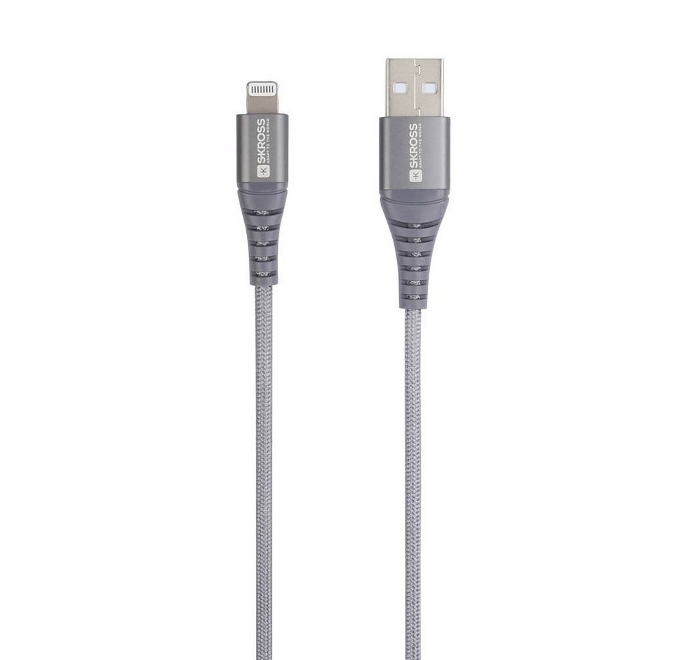 SKROSS USB Lade- und Synchronisationskabel USB-C® to USB-Kabel, Rund, Flexibel, Stoff-Ummantelung von SKROSS