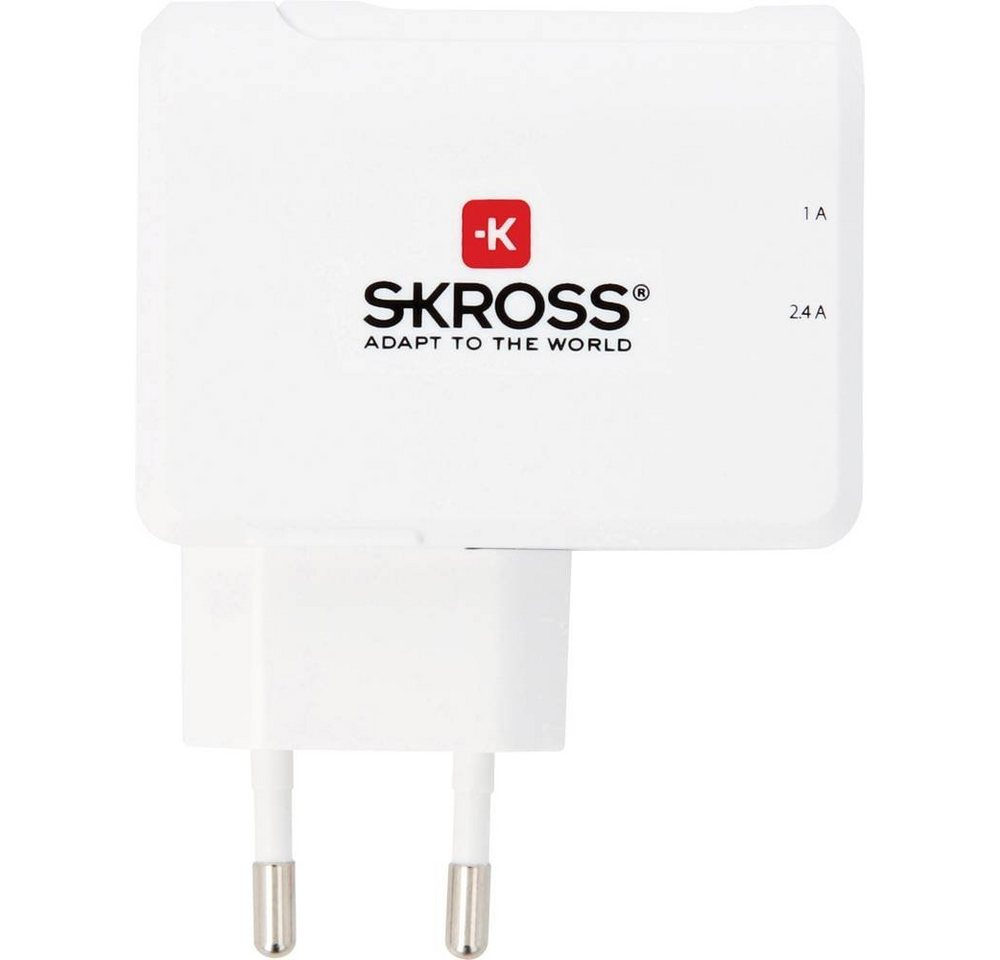 SKROSS USB Ladegerät mit 2 USB Typ-A Ports USB-Ladegerät von SKROSS