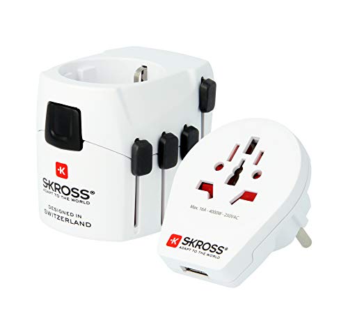 Skross 1.302539 Reiseadapter Pro World & USB von SKROSS