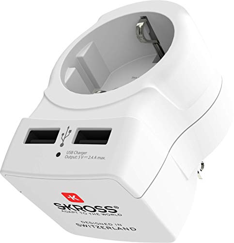 Skross 'Schutzkontakt' Country Steckeradapter Weiss onesize von SKROSS