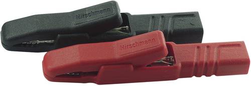 SKS Hirschmann AK 2 S Set Krokodilklemmen-Set Steckanschluss 4mm CAT I Schwarz, Rot von SKS Hirschmann