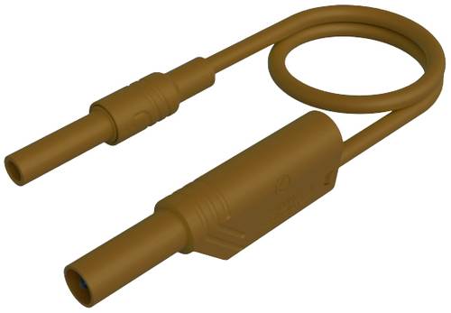 SKS Hirschmann MAL S WS-B 100/2,5 braun Sicherheits-Messleitung [4mm Sicherheits-Stecker - 4mm Siche von SKS Hirschmann