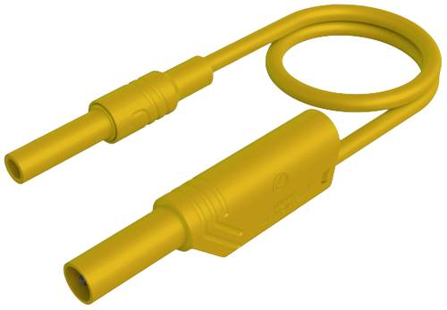 SKS Hirschmann MAL S WS-B 200/2,5 gelb Sicherheits-Messleitung [4mm Sicherheits-Stecker - 4mm Sicher von SKS Hirschmann