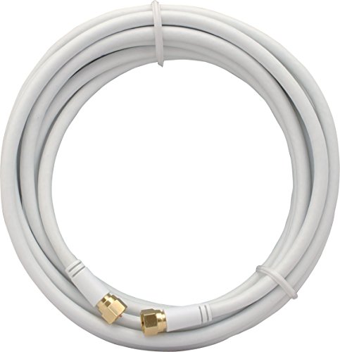 SKT MAK50003 Modemkabel 500 cm Koaxial-Anschluss-Kabel F-Stecker vergoldet Sat 3-fach geschirmt weiß von SKT