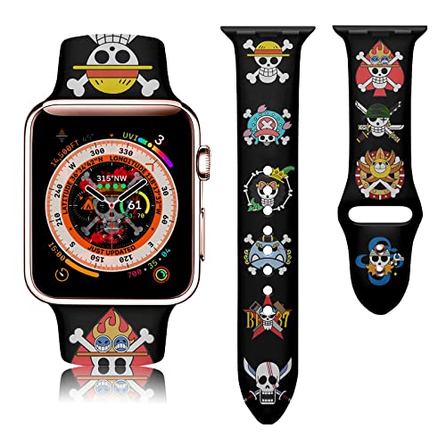 Anime-Uhrenarmband, kompatibel mit Apple Watch-Armbändern, 38 mm, 40 mm, 41 mm, 42 mm, 44 mm, 45 mm, 49 mm, niedliches, weiches Silikon-Ersatzarmband, kompatibel mit iWatch Serie SE/8/7/6/5/4/3/2/1 Anime-Uhrenarmband, kompatibel mit Apple Watch-Armbändern, 38 mm, 40 mm, 41 mm, 42 mm, 44 mm, 45 mm, 49 mm, niedliches, weiches Silikon-Ersatzarmband, kompatibel mit iWatch Serie SE/8/7/6/5/4/3/2/1 von SKTOLAYER