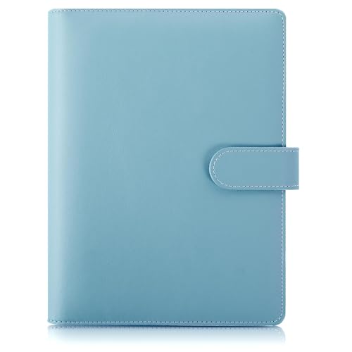SKYDUE A5 Binder, A5 Ringbuch Kunstleder, Ringbuch A5 Nachfüllbar, Budget Binder A5, Notizbuch A5(Innenpapier Nicht Enthalten), Organizer A5 Für Büro Schule Reisearbeit(Blau) von SKYDUE