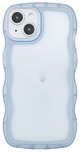 SKYLMW Kompatibel mit iPhone 13 Mini Hülle 5,4 Zoll 2021, niedliche Kawaii-lockige Wellenrahmenform, weiches Silikon, stoßfeste Schutzhülle für Frauen und Mädchen, klar/blau SKYLMW Kompatibel mit iPhone 13 Mini Hülle 5,4 Zoll 2021, niedliche Kawaii-lockige Wellenrahmenform, weiches Silikon, stoßfeste Schutzhülle für Frauen und Mädchen, klar/blau von SKYLMW