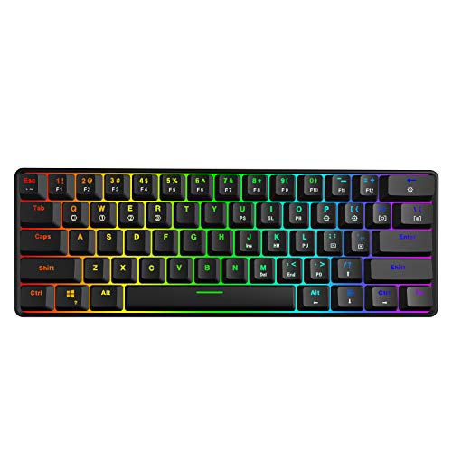 SKYLOONG GK61 SK61 60% mechanische Tastatur, 61 Tasten, tragbar, klein, volle Tasten, programmierbare Gaming-Tastatur, roter Schalter, Hot Swappable RGB-Tastatur, mechanische Tastatur für PC, Mac, SKYLOONG GK61 SK61 60% mechanische Tastatur, 61 Tasten, tragbar, klein, volle Tasten, programmierbare Gaming-Tastatur, roter Schalter, Hot Swappable RGB-Tastatur, mechanische Tastatur für PC, Mac, von SKYLOONG