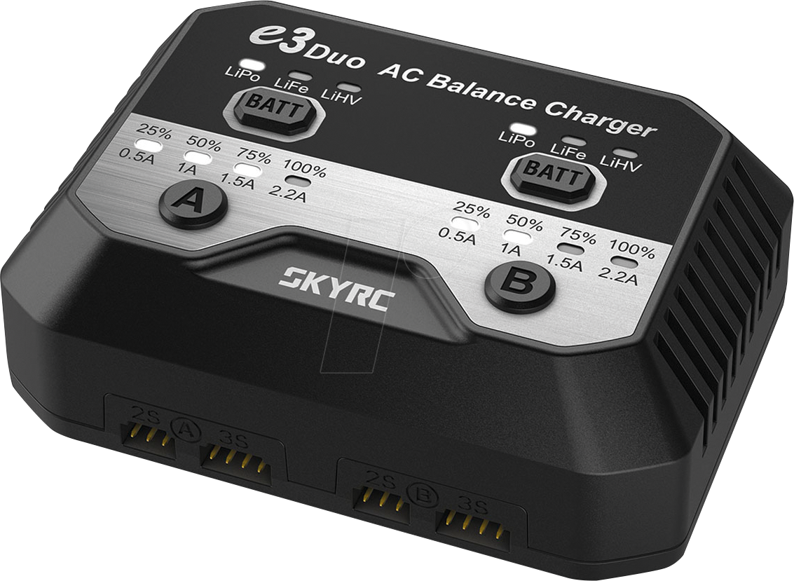SKYRC E3 DUO - Ladegerät für Akkupacks e3 Duo, für 2-3s, max. 2,2 A von SKYRC