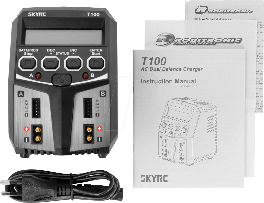 SKYRC T100 - Ladegerät für Akkupacks T100, für 2-4s, max. 5 A von SKYRC