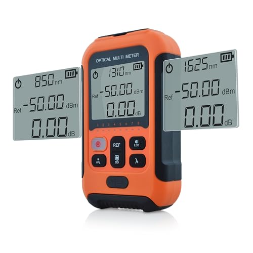 SKYSHL 800~1700nm -70~+10dBm Optisches Leistungsmessgerät und 650nm 20km VFL FTTH Optical Fiber Power Meter mit 2,5mm Universalstecker und FC/UPC-LC/UPC Adapter-SS103PVA-11 von SKYSHL
