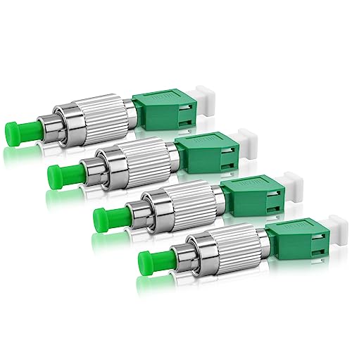 SKYSHL SM 4 Stück FC-LC Adapter Glasfaser FC APC (Stecker) auf LC APC (Buchse), Adapter 9/125 um FC/LC Hybrid-Adapter für OTDR/OLS/OPM/VFL/Glasfaser (FCAM-LCAF4) von SKYSHL