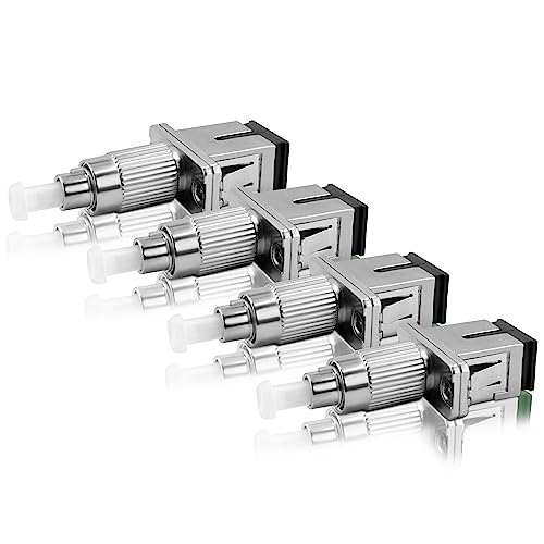 SKYSHL SM 4 Stück FC UPC (männlich) auf SC UPC (weiblich) Hybrid Glasfaser Adapter 9/125um Simplex FC-SC Stecker für OPM/OLS/OTDR/VFL/Faseroptische Geräte (FCUM-SCUF4) von SKYSHL