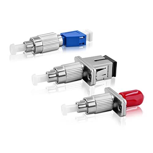 SKYSHL SM 9/125um (1*FC-SC+1*FC-ST+1*FC-LC) LWL Verbinder FC UPC(Stecker) zu LC SC ST UPC(Buchse) Adapter Simplex Konverter Glasfaser Kupplungen für OTDR/OLS/OPM/VFL/Glasfaser(FUU3) von SKYSHL