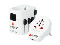 Skross PRO – World & USB, Universal, Universal, Typ A, Typ B, Typ C (Euro-Stecker), Typ E (FR), Typ F, Typ G (VK), Typ I (AU), Typ J (CH), Typ L..., Typ B, Typ E (FR), Typ F, Typ G (VK), Typ I (AU), Typ J (CH), Typ L (IT), Typ N (BR), 100 – 250, 7 A von SKross