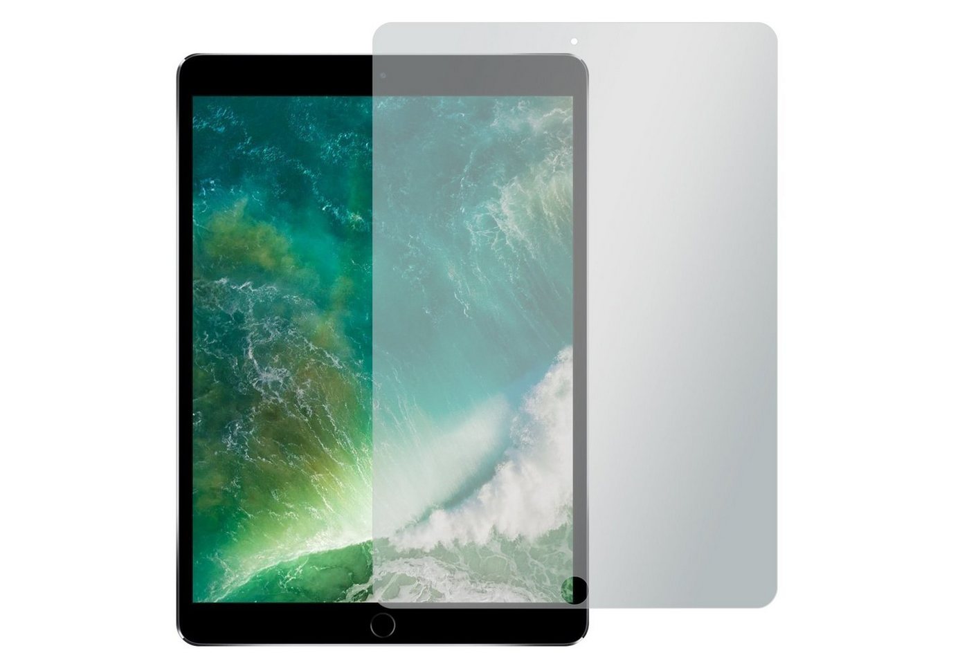 SLABO Schutzfolie 2x Displayschutzfolie No Reflexion, Apple iPad Pro 10,5 (2017) Air (10,5", Wi-Fi + Cellular) Air 3" von SLABO