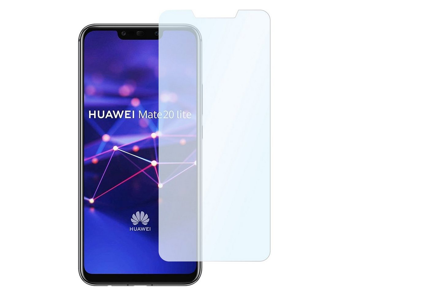 SLABO Schutzfolie 2x Panzerglasfolie Tempered Glass, Huawei Mate 20 Lite von SLABO