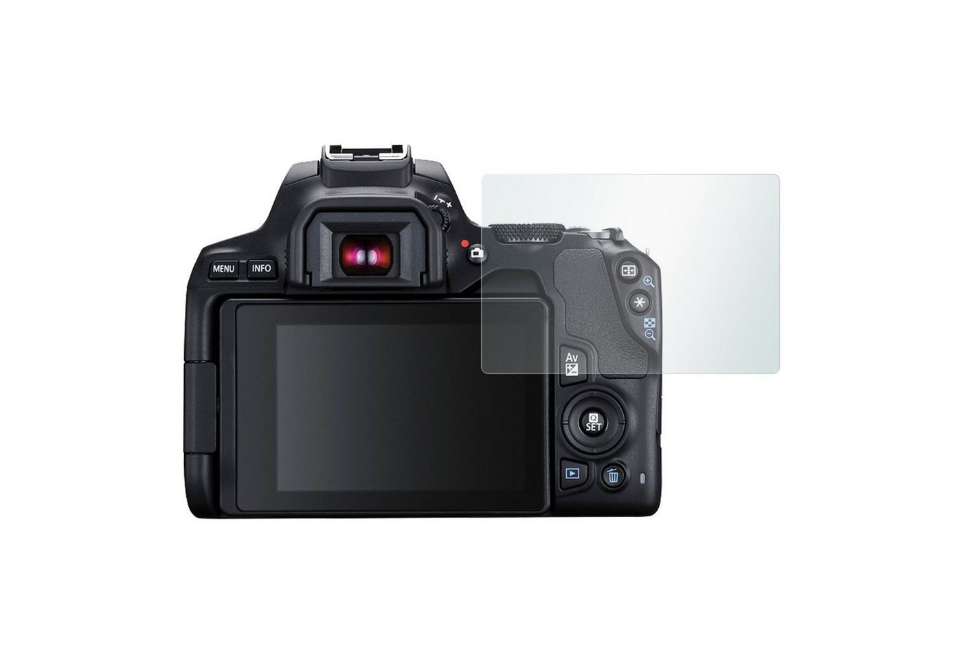 SLABO Schutzfolie 4 x Displayschutzfolie Crystal Clear, Canon EOS 250D von SLABO