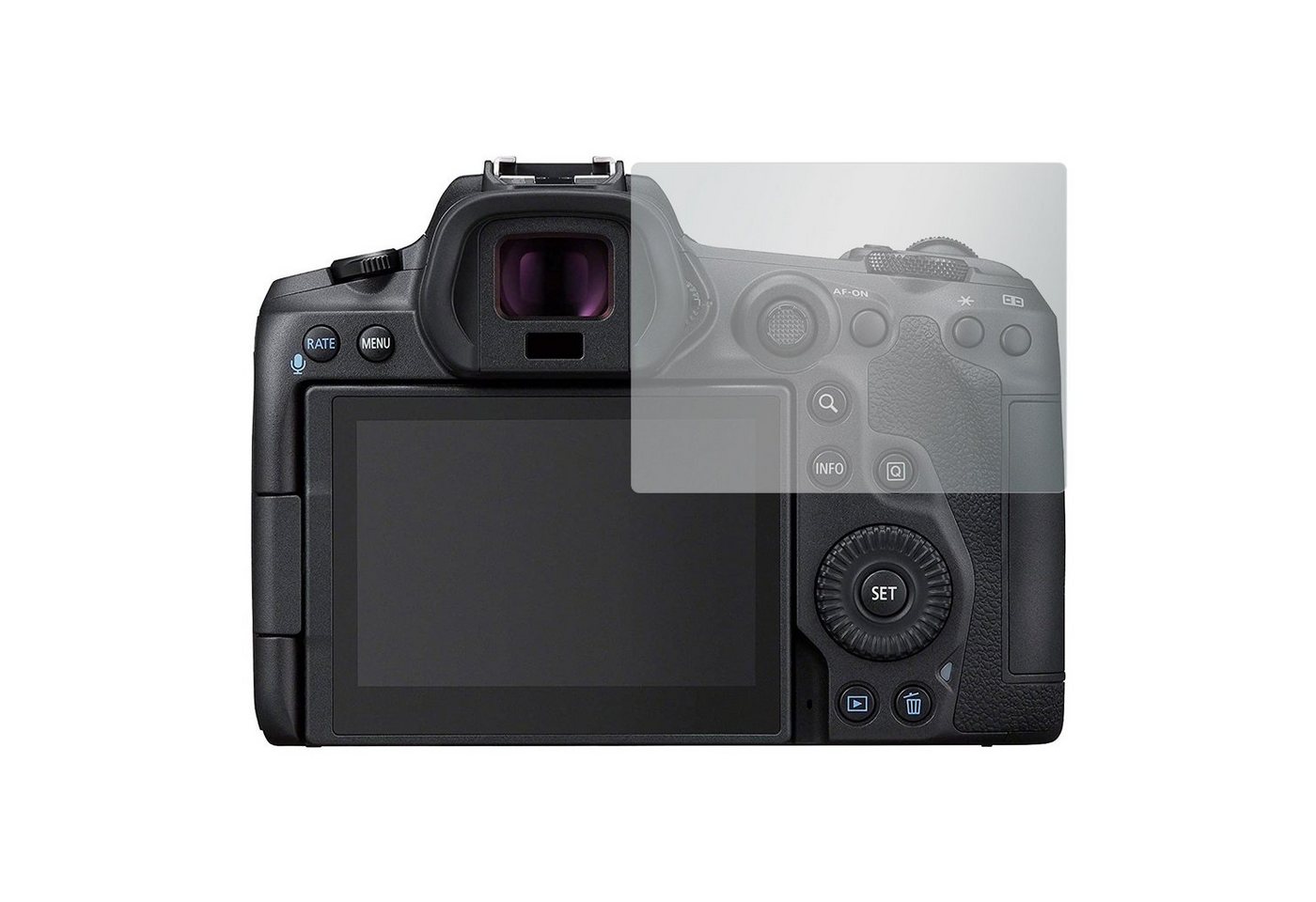 SLABO Schutzfolie 4 x Displayschutzfolie No Reflexion, Canon EOS R5 von SLABO