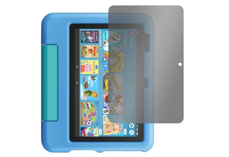 SLABO Schutzfolie Blickschutz View Protection Schwarz 360°, Amazon Fire 7 Kids-Tablet 12. Generation (2022) von SLABO