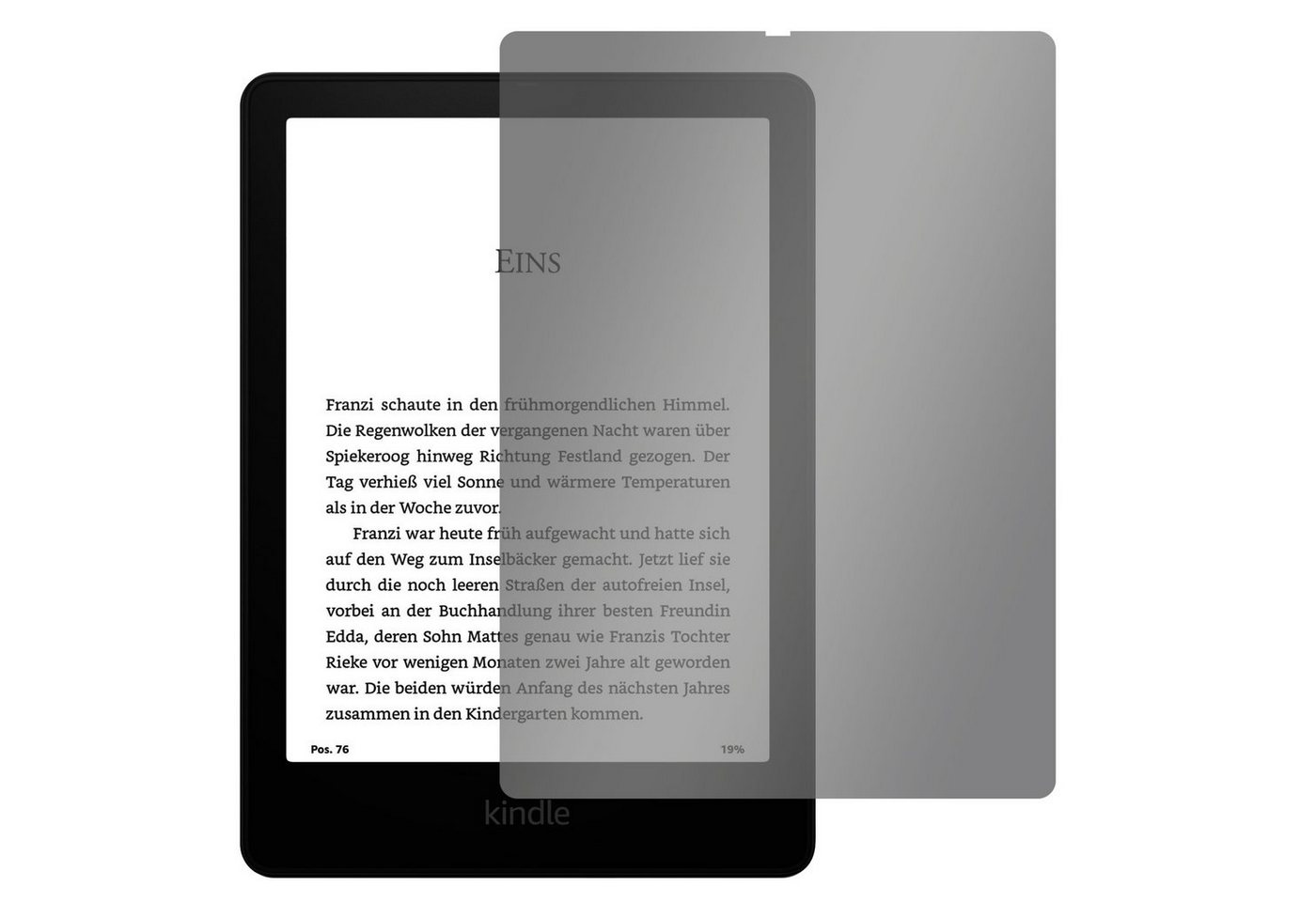 SLABO Schutzfolie Blickschutzfolie View Protection Schwarz 360°, Amazon Kindle Paperwhite Signature Edition (11. Generation 2021) von SLABO