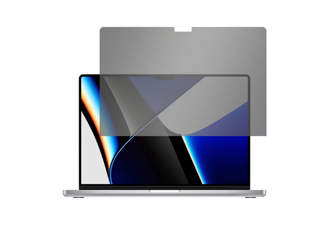 SLABO Schutzfolie Blickschutzfolie View Protection Schwarz 360°, Apple MacBook Pro 16" (2021) von SLABO