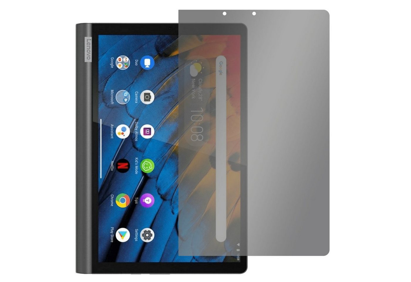SLABO Schutzfolie Blickschutzfolie View Protection Schwarz 360°, Lenovo Yoga Smart Tab 10,1 (YT-X705F)" von SLABO