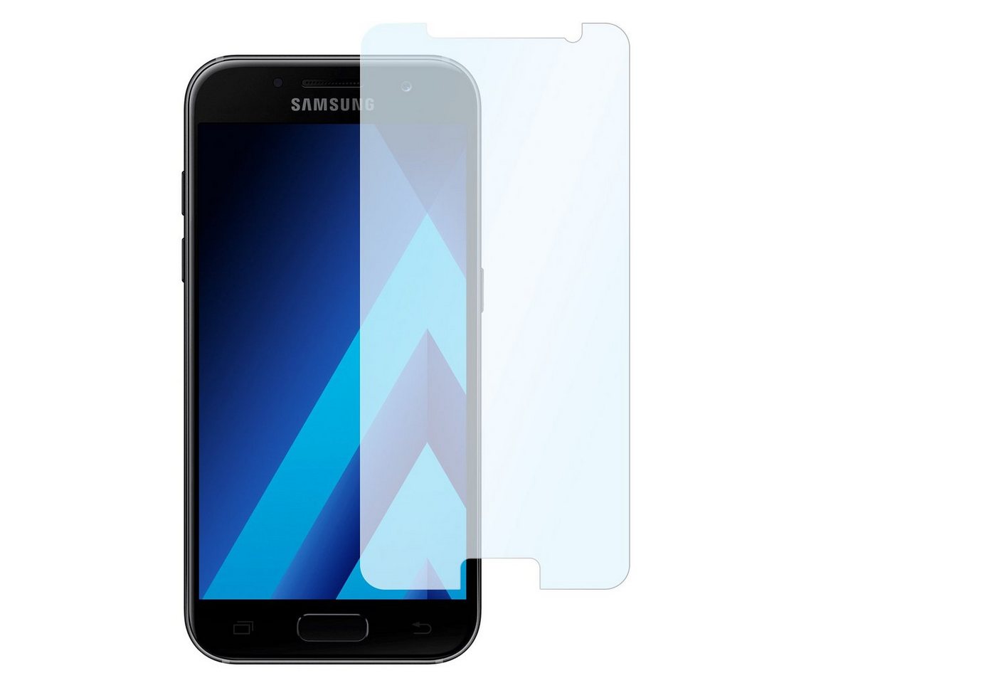 SLABO Schutzfolie Premium Tempered Glass Panzerglasfolie, Samsung Galaxy A3 (2017) SM-A320 von SLABO