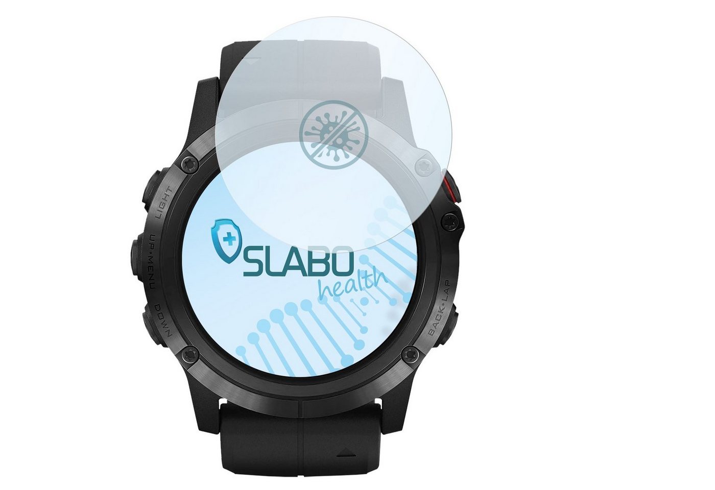 SLABO Schutzfolie antibakterielle flexible Hybridglasfolie, Garmin Fenix 5 Plus von SLABO