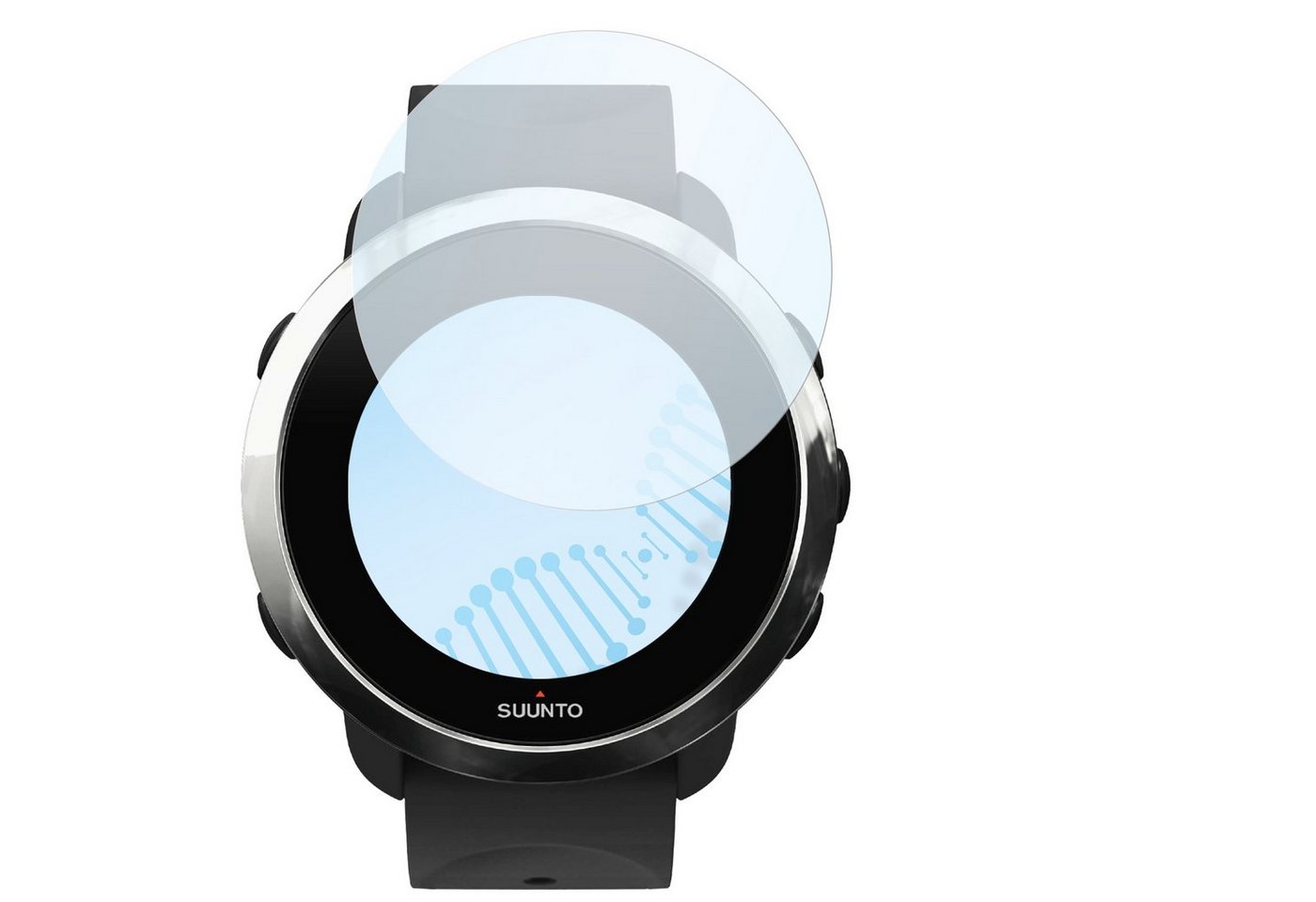 SLABO Schutzfolie antibakterielle flexible Hybridglasfolie, Suunto 3 Fitness von SLABO