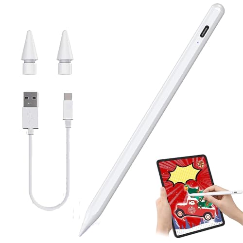 SLAUNT Stylus Pen für iPad, Apple Pencil für iPad 2018-2023 mit Palm Rejection, Neigungsempfindlichkeit, iPad Stylus Pen Kompatibel mit iPad 6/7/8/9/10, iPad Pro 11 Zoll / 12,9 Zoll, iPad Air 3/4/5, von SLAUNT