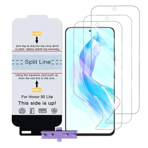 SLBESTLUC 3 Stück Schutzfolie für Honor 90 Lite/90 Pro, HD Klar TPU Displayschutzfolie für Smartphone, Hydrogel Film Transparent Screen Protector, keine Blasen (Nicht Glas Schutzfolie) von SLBESTLUC