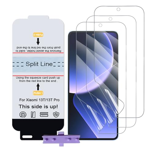 SLBESTLUC 3 Stück Schutzfolie für Xiaomi 13T Pro/13T, HD Klar TPU Displayschutzfolie für Smartphone, Hydrogel Film Transparent Screen Protector, keine Blasen (Nicht Glas Schutzfolie) von SLBESTLUC