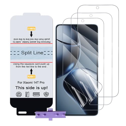 SLBESTLUC 3 Stück Schutzfolie für Xiaomi 14T Pro/14T, HD Klar TPU Displayschutzfolie für Smartphone, Hydrogel Film Transparent Screen Protector, keine Blasen (Nicht Glas Schutzfolie) von SLBESTLUC