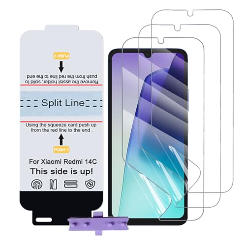SLBESTLUC 3 Stück Schutzfolie für Xiaomi Redmi 14C, HD Klar TPU Displayschutzfolie für Smartphone, Hydrogel Film Transparent Screen Protector, keine Blasen (Nicht Glas Schutzfolie) von SLBESTLUC