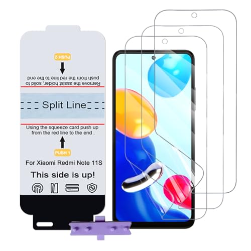 SLBESTLUC 3 Stück Schutzfolie für Xiaomi Redmi Note 11S, HD Klar TPU Displayschutzfolie für Smartphone, Hydrogel Film Transparent Screen Protector, keine Blasen (Nicht Glas Schutzfolie) von SLBESTLUC