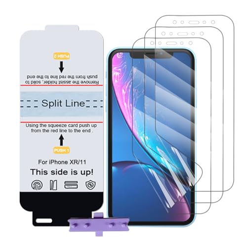 SLBESTLUC 3 Stück Schutzfolie für iPhone XR/11, HD Klar TPU Displayschutzfolie für Smartphone, Hydrogel Film Transparent Screen Protector, keine Blasen (Nicht Glas Schutzfolie) von SLBESTLUC