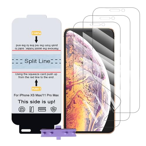 SLBESTLUC 3 Stück Schutzfolie für iPhone XS Max/11 Pro Max, HD Klar TPU Displayschutzfolie für Smartphone, Hydrogel Film Transparent Screen Protector, keine Blasen (Nicht Glas Schutzfolie) von SLBESTLUC