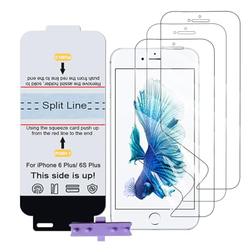 SLBESTLUC 3 Stück Schutzfolie für iphone 6 Plus/ 6S Plus, HD Klar TPU Displayschutzfolie für Smartphone, Hydrogel Film Transparent Screen Protector, keine Blasen (Nicht Glas Schutzfolie) von SLBESTLUC