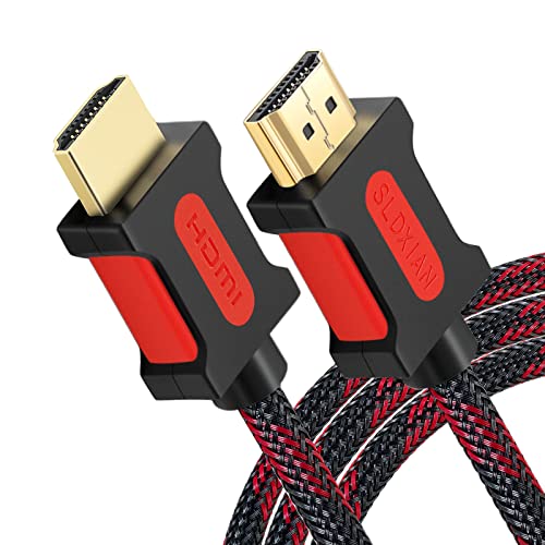 SLDXIAN 4K HDMI Kabel, Highspeed HDMI Kabel 18Gbps Nylongeflecht Vergoldete Anschlüsse mit Ethernet, ARC, 3D, UHD kompatibel mit TV Fernseher, Monitor, Blu-ray, PS4/PS3 (2M) von SLDXIAN