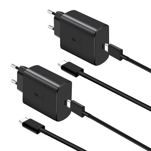 45 W Samsung USB – C Ladegerät Ultra Schnell Typ C Telefon Android Ladekabel Block für Samsung Galaxy S24/ S23 Ultra/ S23 +/S22 Ultra/ S22 +/ S20 Ultra, mit 2 x 6,6 m Kabel [2 Stück] von SLDYAPCX